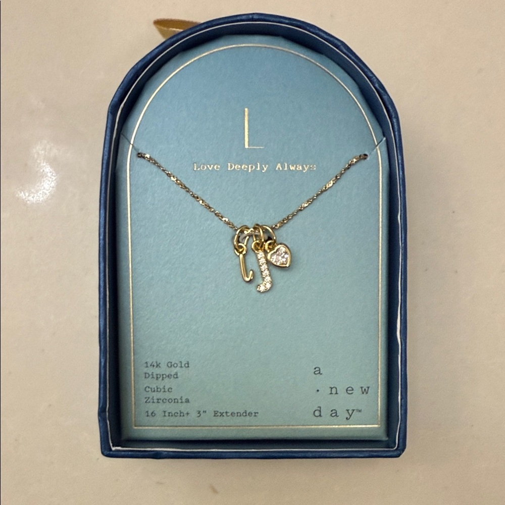 A New Day Gold and Silver Initial Necklace